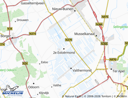 MICHELIN 2e Exloërmond map - ViaMichelin