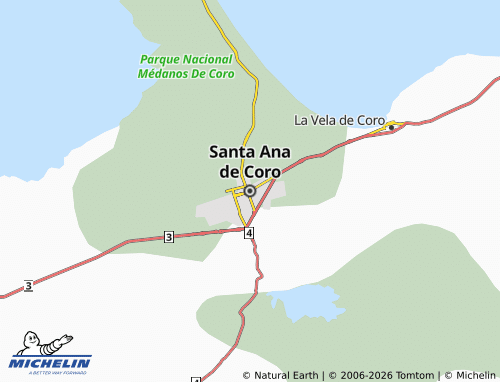 MICHELIN-Landkarte Santa Ana de Coro - ViaMichelin