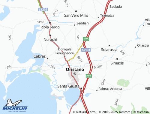 MICHELIN Nuraxinieddu map - ViaMichelin