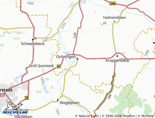 MICHELIN Gröningen map - ViaMichelin