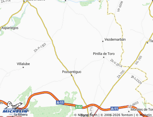 MICHELIN Abezames map - ViaMichelin