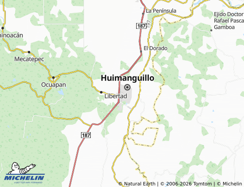 MICHELIN-Landkarte Huimanguillo Centro - ViaMichelin