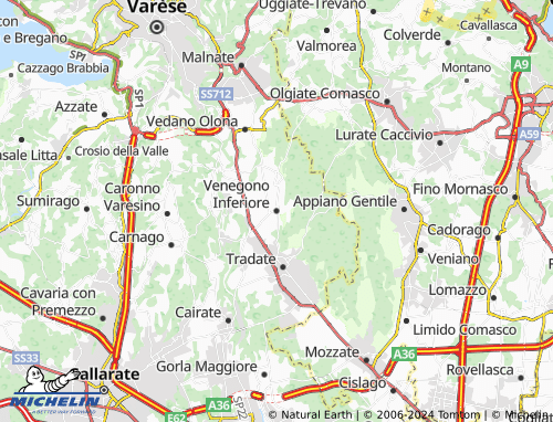 Mappa MICHELIN Venegono Inferiore - ViaMichelin