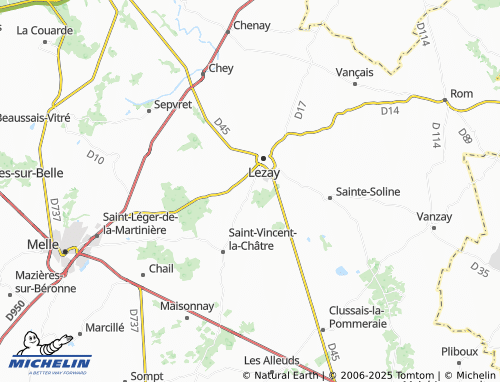 MICHELIN Ruisseau map - ViaMichelin