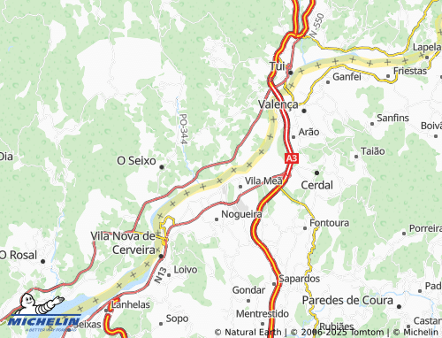 MICHELIN-Landkarte Carregal de Abaixo - ViaMichelin