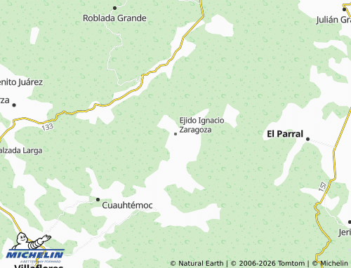 Mappa MICHELIN Ejido Ignacio Zaragoza - ViaMichelin
