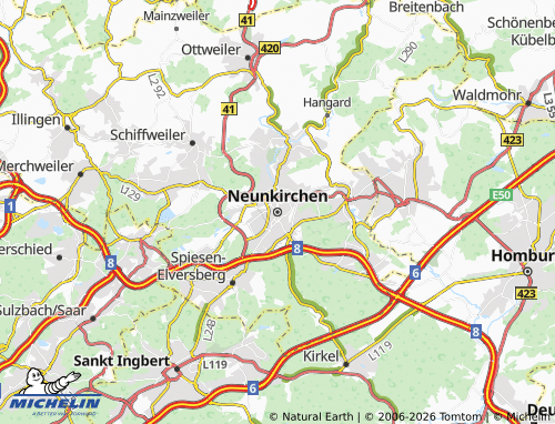 MICHELIN Neunkirchen map - ViaMichelin