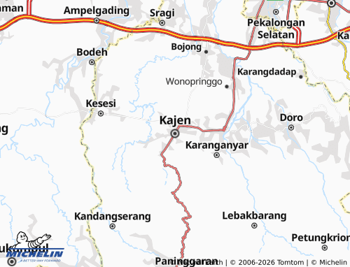 Carte MICHELIN Kajen - ViaMichelin