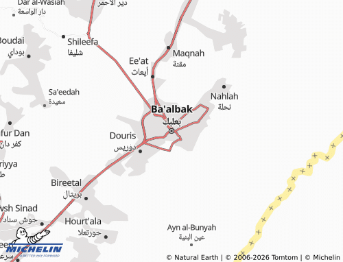 Mappa MICHELIN Ba'albak - ViaMichelin
