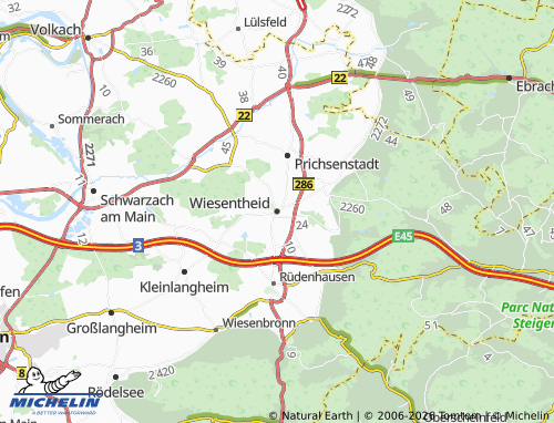 Mapa MICHELIN Wiesentheid - ViaMichelin