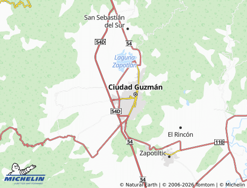 Carte MICHELIN Hijos Ilustres de Zapotlán - ViaMichelin