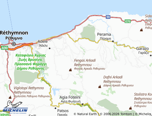 MICHELIN Kapsaliana map - ViaMichelin