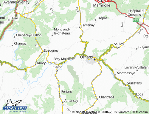 Carte MICHELIN Maisières-Notre-Dame - ViaMichelin