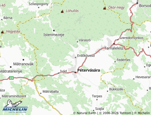 Mapa MICHELIN Erdőkövesd - ViaMichelin