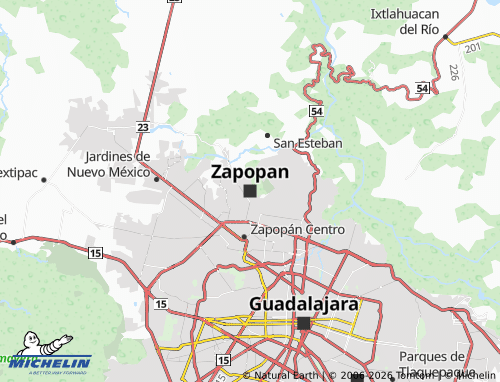 Carte MICHELIN Zapopan - ViaMichelin