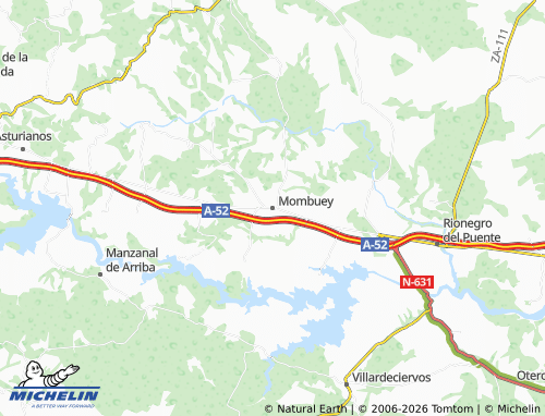 MICHELIN Mombuey map - ViaMichelin