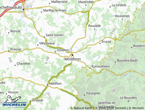 Mapa MICHELIN Montbron - ViaMichelin