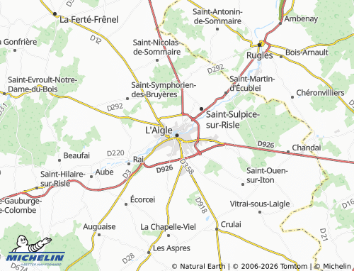 MICHELIN L'Aigle map - ViaMichelin