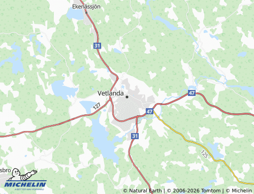 Mapa MICHELIN Vetlanda - ViaMichelin