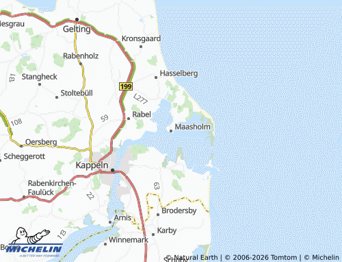 MICHELIN Maasholm map - ViaMichelin