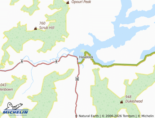 Mapa MICHELIN Havelock - ViaMichelin