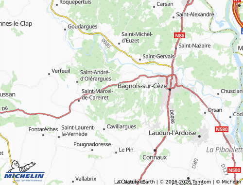 MICHELIN Sabran map - ViaMichelin