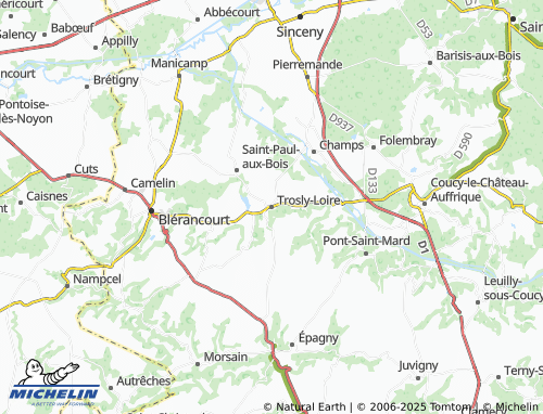 MICHELIN-Landkarte Trosly-Loire - ViaMichelin
