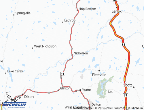 Carte MICHELIN Nicholson - ViaMichelin