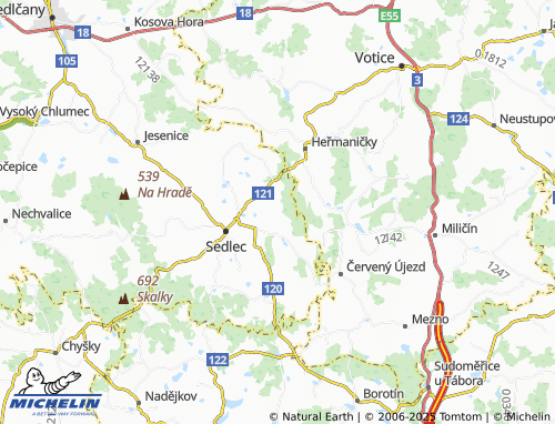 MICHELIN-Landkarte Kvašťov - ViaMichelin