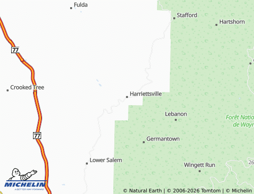 Mappa MICHELIN Harriettsville - ViaMichelin
