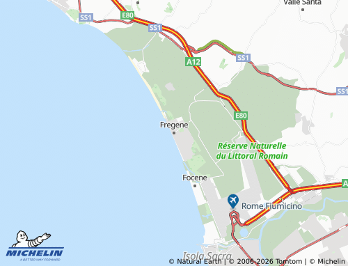 MICHELIN Fregene map - ViaMichelin