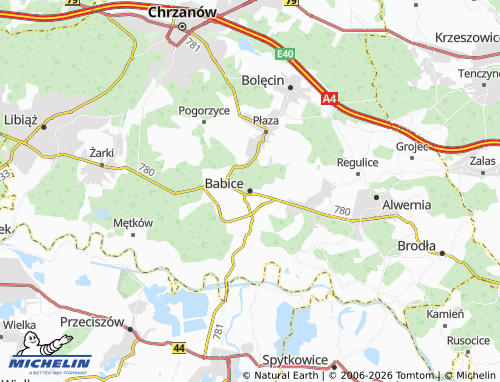 MICHELIN Babice map - ViaMichelin