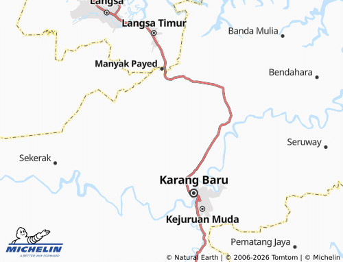 MICHELIN Alur Baung map - ViaMichelin
