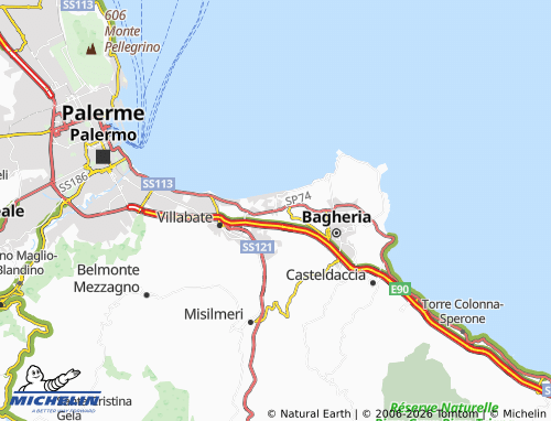 MICHELIN Ficarazzi map - ViaMichelin