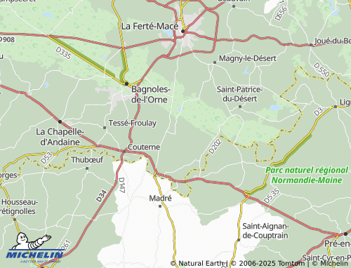 MICHELIN Antoigny map - ViaMichelin