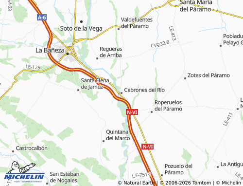 Kaart MICHELIN Cebrones del Río - ViaMichelin