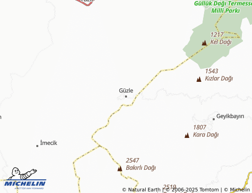 MICHELIN Güzle map - ViaMichelin