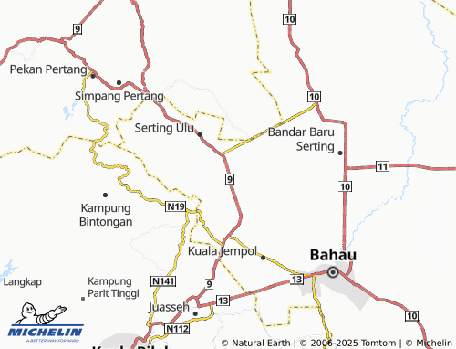 MICHELIN-Landkarte Rumah Rakyat Serting Tengah - ViaMichelin