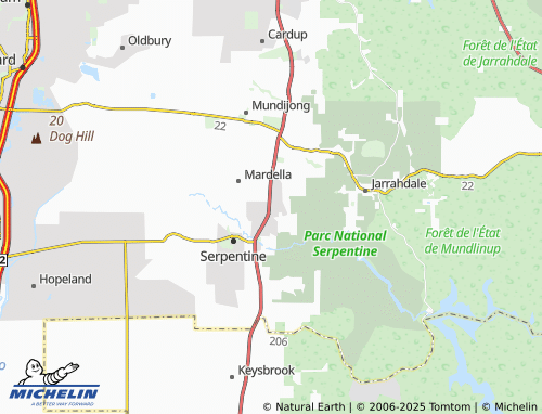 MICHELIN Cowerin map - ViaMichelin