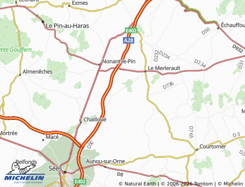MICHELIN Godisson map - ViaMichelin