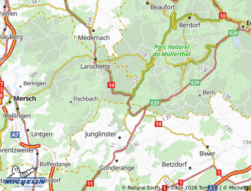 MICHELIN Reuland map - ViaMichelin