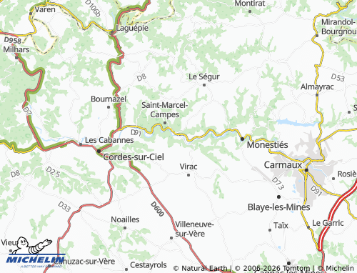 MICHELIN Salles map - ViaMichelin