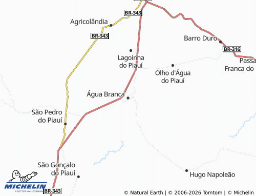 Mappa MICHELIN Água Branca - ViaMichelin