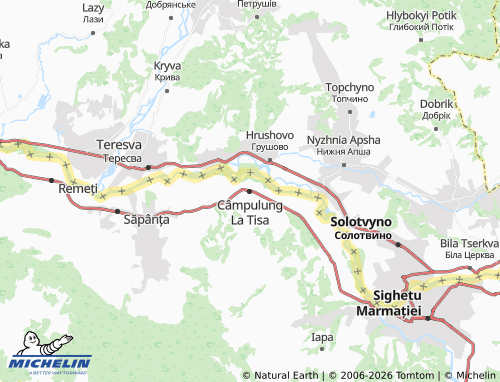 Mappa MICHELIN Câmpulung La Tisa - ViaMichelin