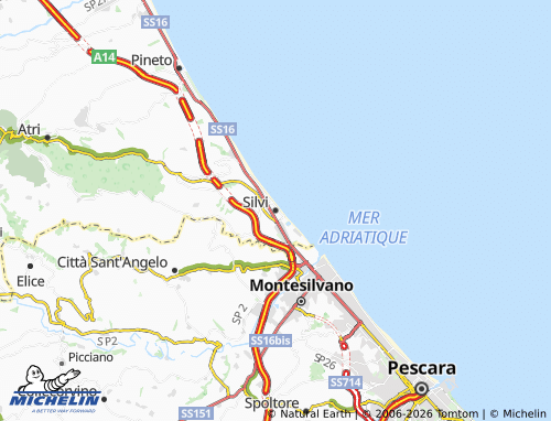 MICHELIN Silvi map - ViaMichelin