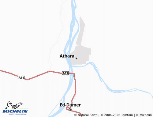 Mappa MICHELIN Atbara - ViaMichelin