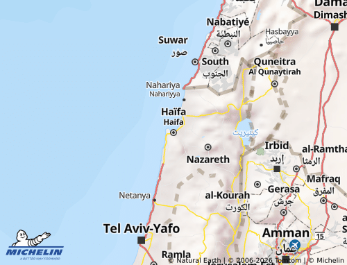 MICHELIN-Landkarte Haifa - ViaMichelin