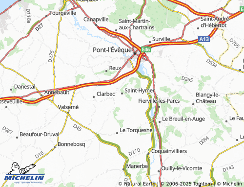 MICHELIN Saint-Hymer map - ViaMichelin