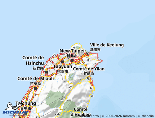 MICHELIN Taiwan map - ViaMichelin