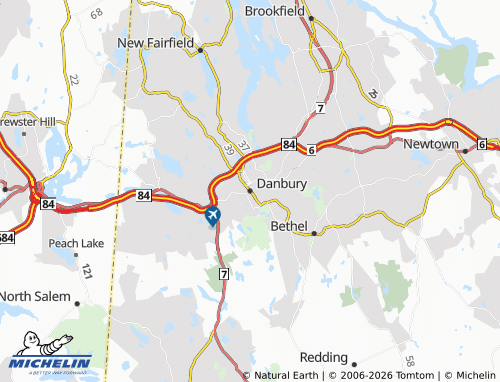 Mappa MICHELIN Danbury - ViaMichelin